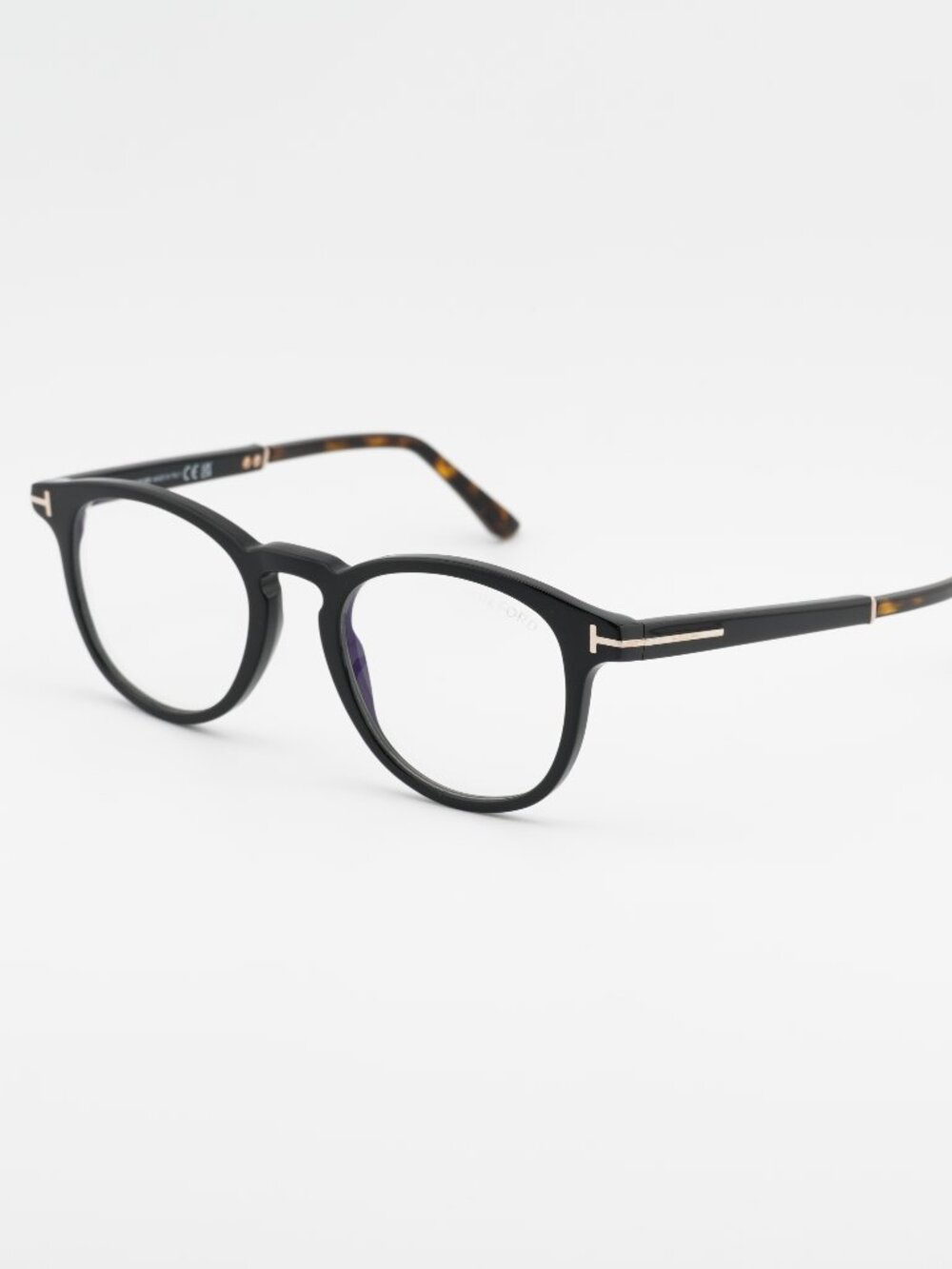Tom Ford FT5891-B 005 Eyeglasses Black 49mm Round Frame